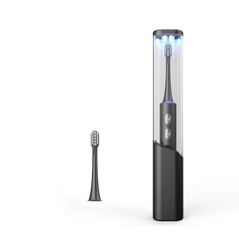 Brosse à dents électrique sonique à ultrasons avec désinfection UV Chargement par induction pour adultes Brosses à dents électroniques 2 têtes de brosse
