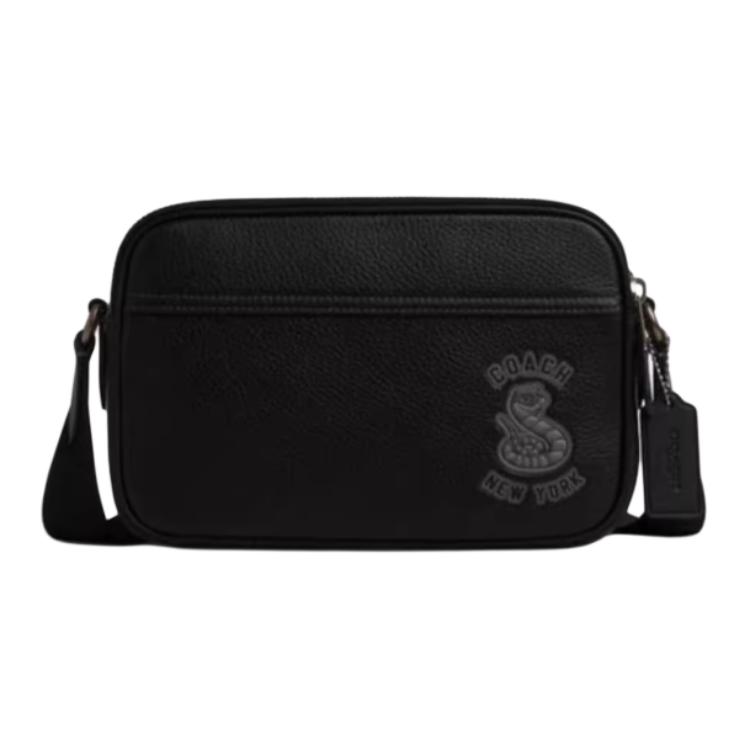 

Coach Graham 23 Snake Pattern Multifunctional Leather Shoulder Bag Medium Men Shoulder Bag Black CY828-QBM2 Basic Set (Bag+Dust Bag)