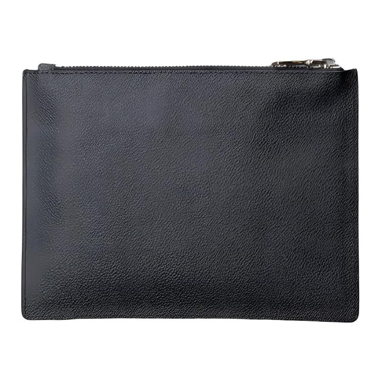 Givenchy Hundekopf-Aufdruck Reißverschluss Baumwolle/Polyester/Polyurethan Clutch-Tasche Mittelgroße Unisex-Clutch-Tasche Schwarz BK06071337-960