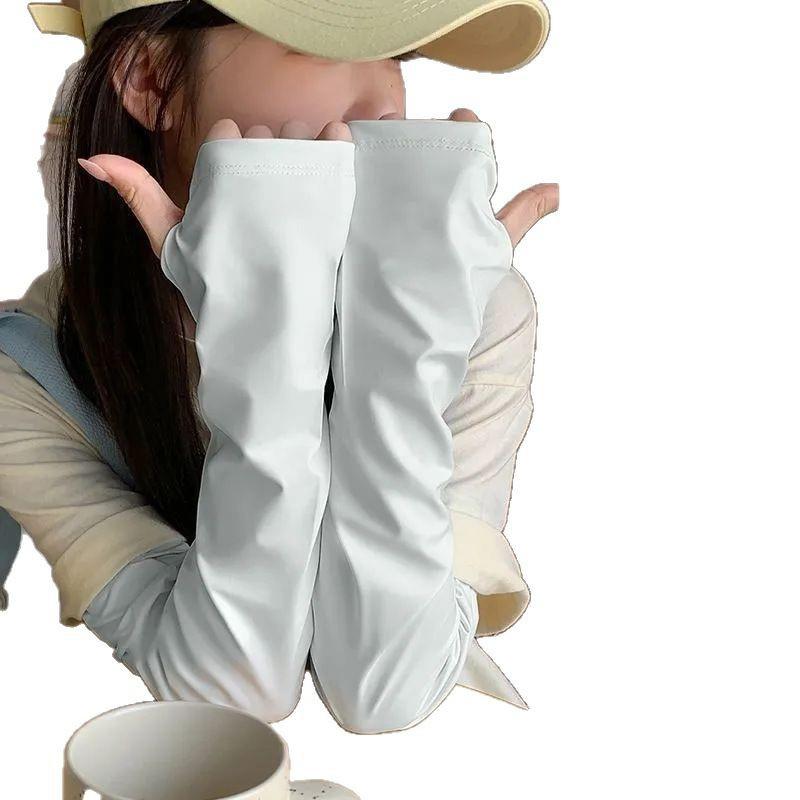 UPF 50+ Ice Silk Arm Sleeves Outdoor Lightweight Sun Arm Sleeves Breathable Cooling Effect UV Protection Arm Sleeves Elastic