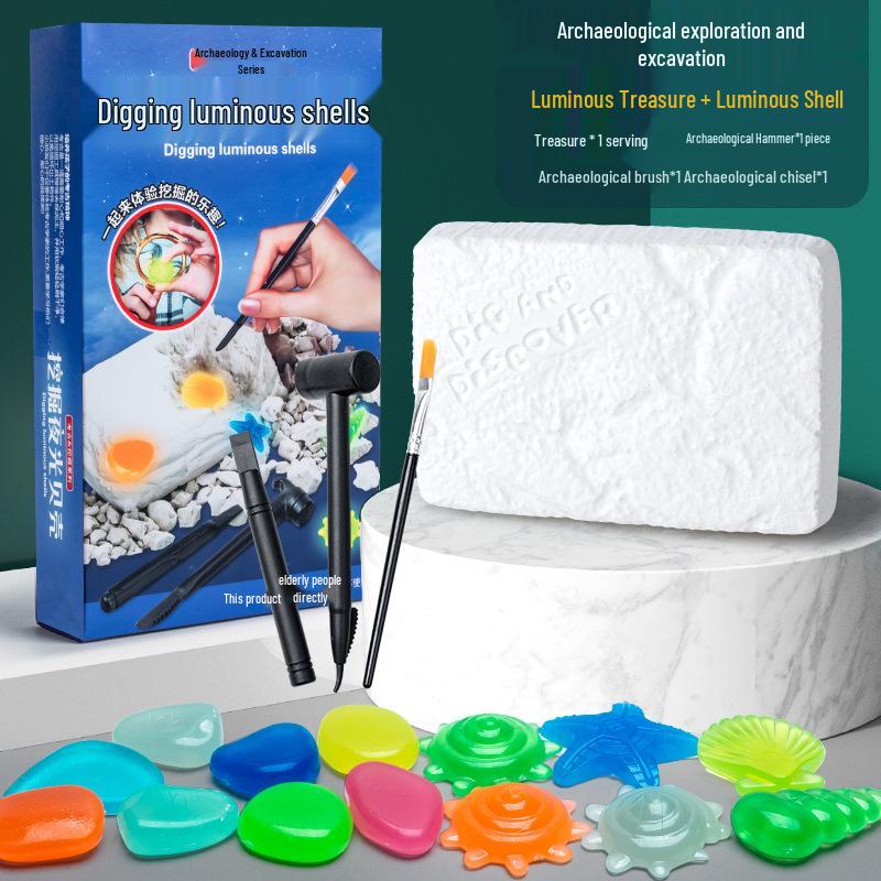 Luminous Ocean Gem Shell Children s DIY Treasure Hunt Digging Toy