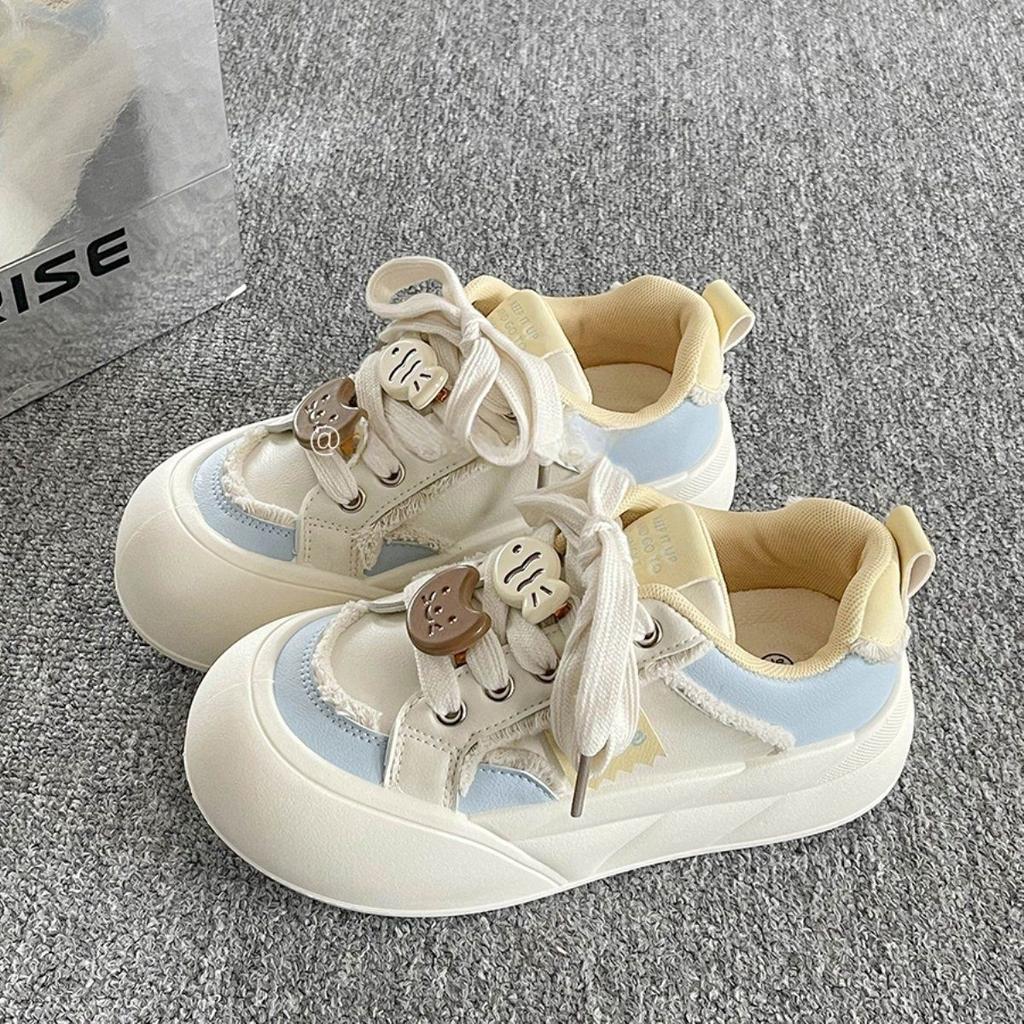 Thick baseplate shoes women's spring and summer new niche cheap versatile shoes bread shoes