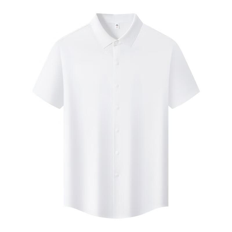 Men's Ice Silk Anti-Bacterial Non-Iron Short-Sleeve Shirt
