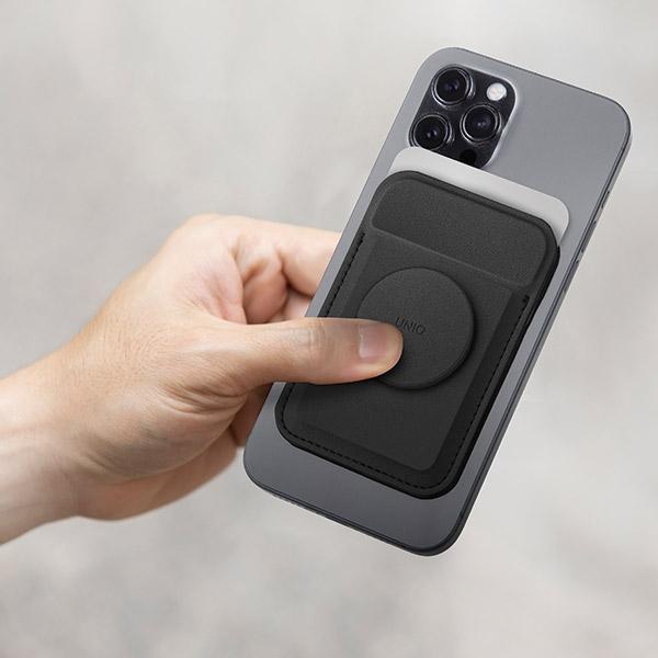 Uniq Flixa Magnetyczny Portfel Na Kartyz Podpórką Zielony/Lichen Green Magsafe