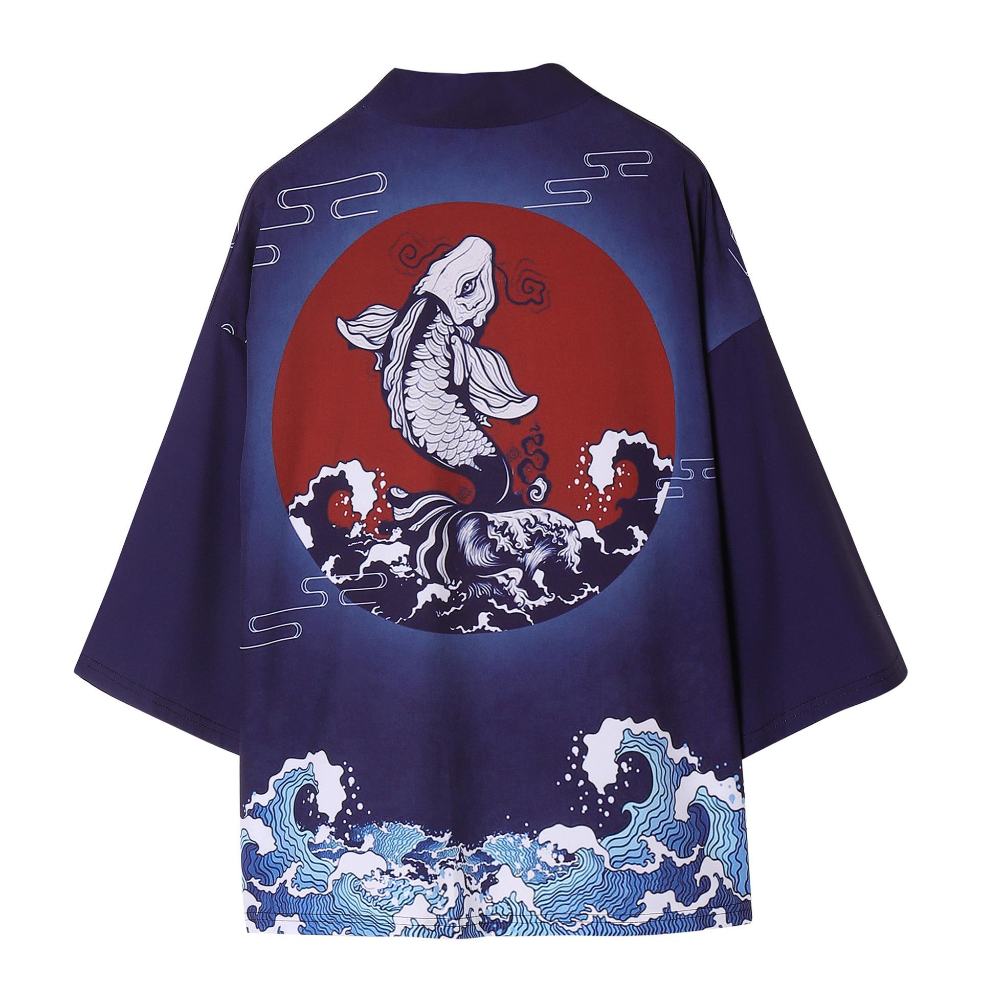 

Японское кимоно в стиле ретро с принтом журавля, тонкое пальто, костюм хаори ханьфу, мужской летний костюм в китайском стиле, новый костюм Тан, даосский халат 5XL