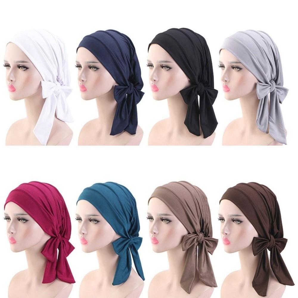 Breathable Headscarf Hat Long Tail Inner Hat Arab Wrap Hijab Daily