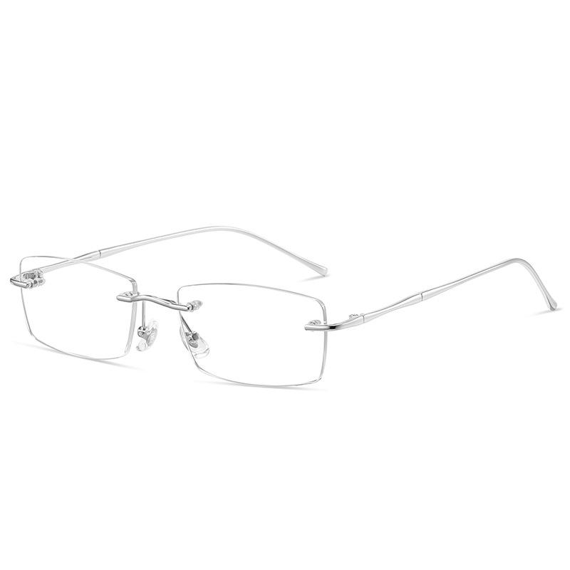 

2026 Minimalist Rimless Blue Light Blocking Glasses Frame 31293