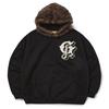 Old English Fur Hoodie (Black)