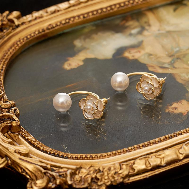 

Роскошные серьги-пусеты из стерлингового серебра S925 с жемчугом: Универсальный и модный с двумя стилями ношения для женщин. 925 Silver