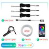 LED Car Interior Ambient Light RGB Fiber Optic Lighting Kit W/ USB APP Music Control Neon Auto Atmosphere Decorative Lamp Strips