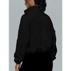 GMXIA Women's Autumn and Winter Sports Jacket with Stand-up Collar and Fleece Zipper Sweatshirt