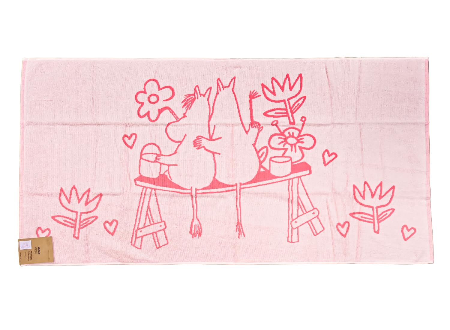

Arabia Bath Towel, 70cm x 140cm, Moomin Love, Pink, 1072617, Scandinavian Style, Finland [Parallel Import]