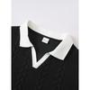 Men's Solid Color Collared Short-Sleeve Knit Polo Shirt.