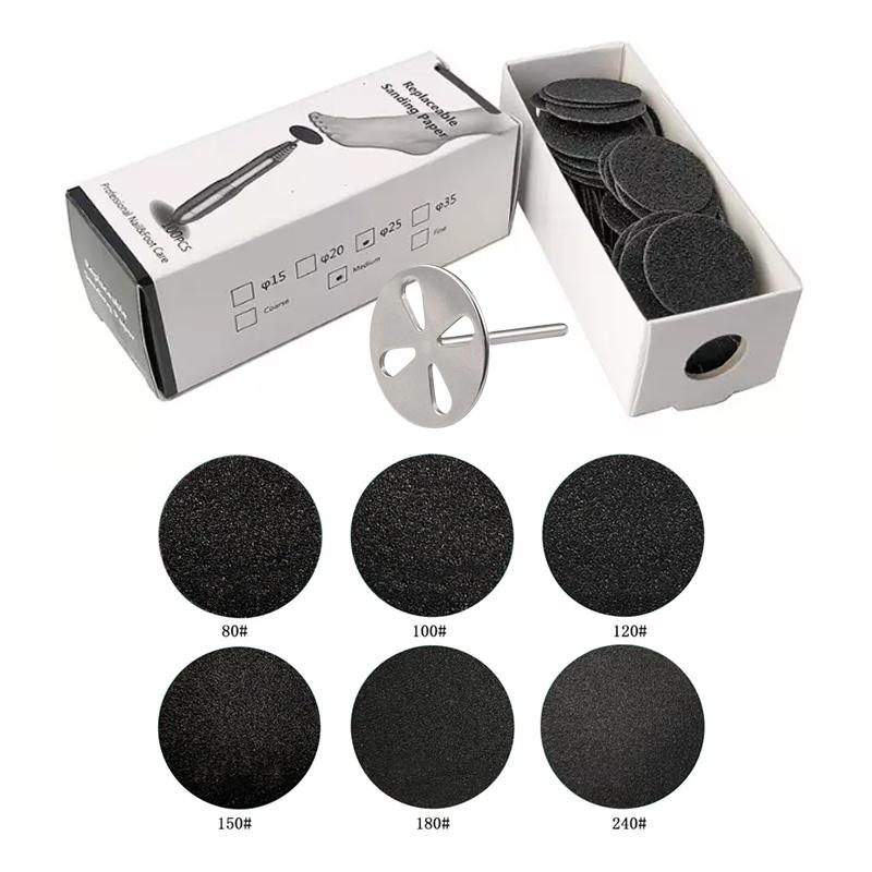 Replaceable Pedicure Disc Sandpaper Polishing Foot Dead Skin Calluse Remover File For Heels Callus Metal Electric Pedicure Tools
