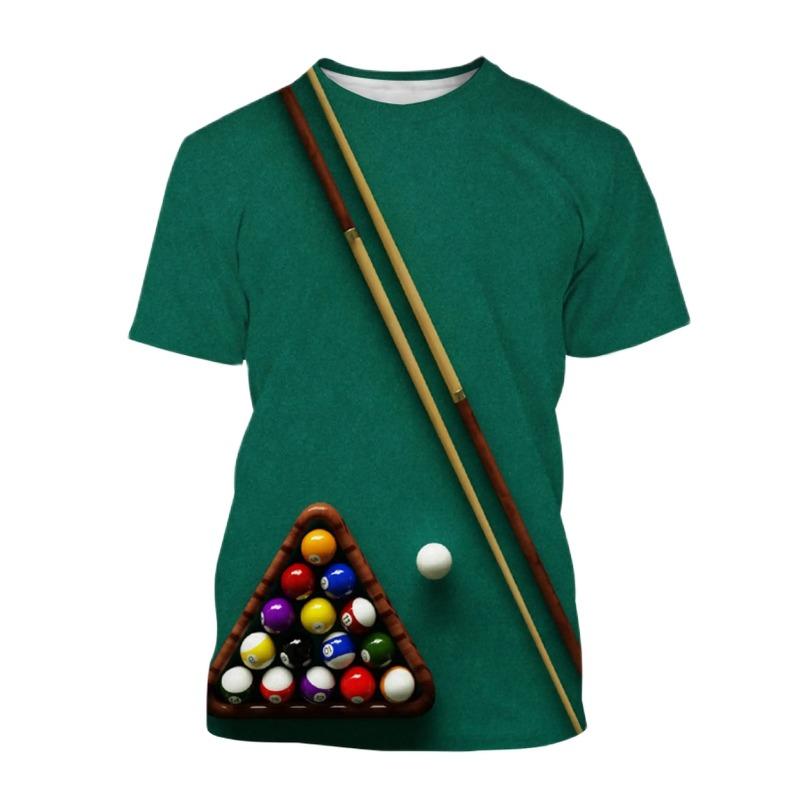 Summer New 3D Printed Table Tennis T-shirt Men's Round Neck Short Sleeve Plus Size Top Casual T-shirt Loose and Comfortable Stre