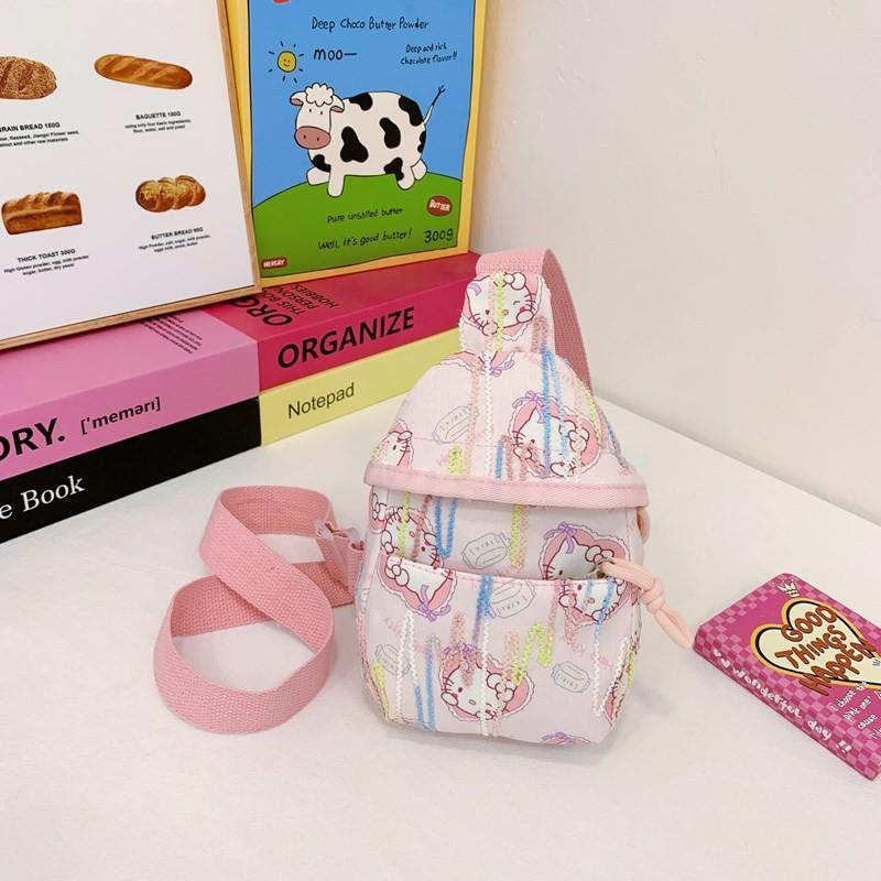 Melody Pompompurin Print Kids Chest Pack With Breathable Nylon For Kindergarten Daily Use
