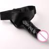 20cm Strap On Dildo Hollow Penis Sleeve Ertable 15cm Penis Enlargement Condoms Sex Toys for Lesbian Adult Toys Big Dick