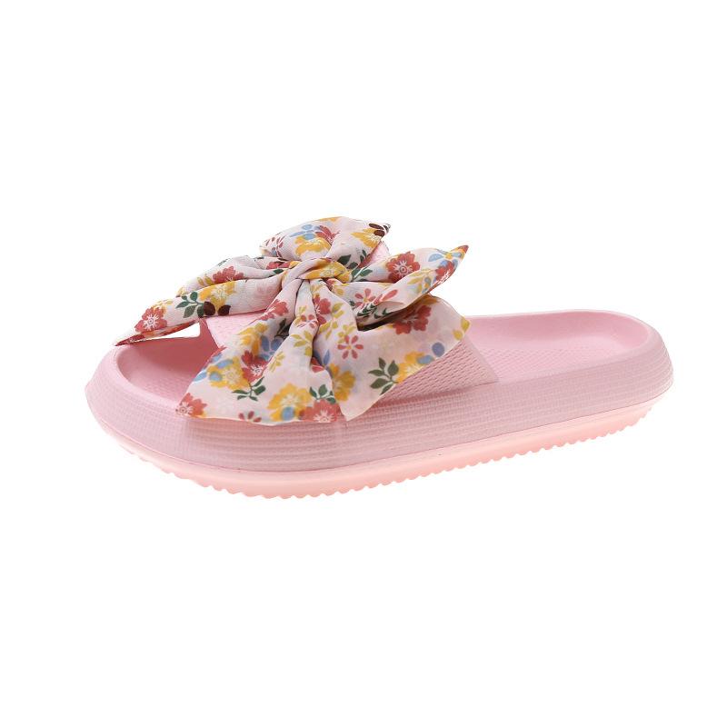 Moda Mulher Chinelo Sólido Sandálias Verão Sapatos Femininos Plus Size Borboleta-nó Chinelos Mulheres Slides Praia Ao Ar Livre Antiderrapante