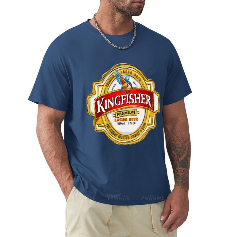 

men tshirt brand tops summer Kingfisher Lager POP TShirt funny t shirt boys animal print shirt tshirts man funny t shirts S
