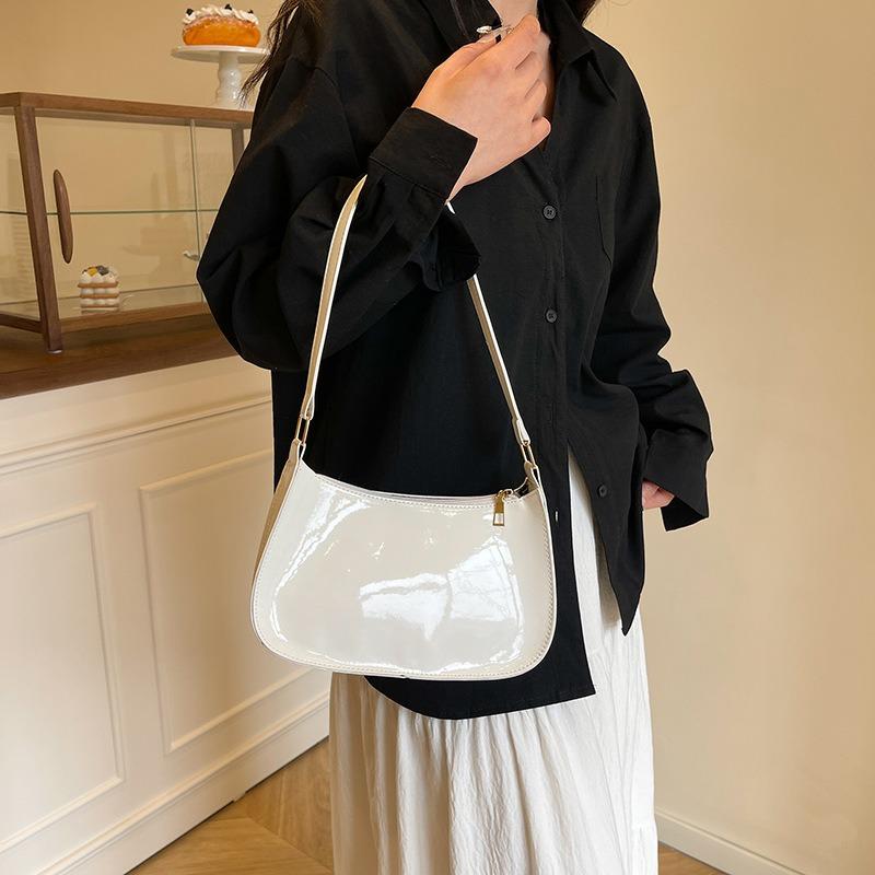 Premium solid color simple women's bag new retro hand bag shoulder underarm bag versatile woman