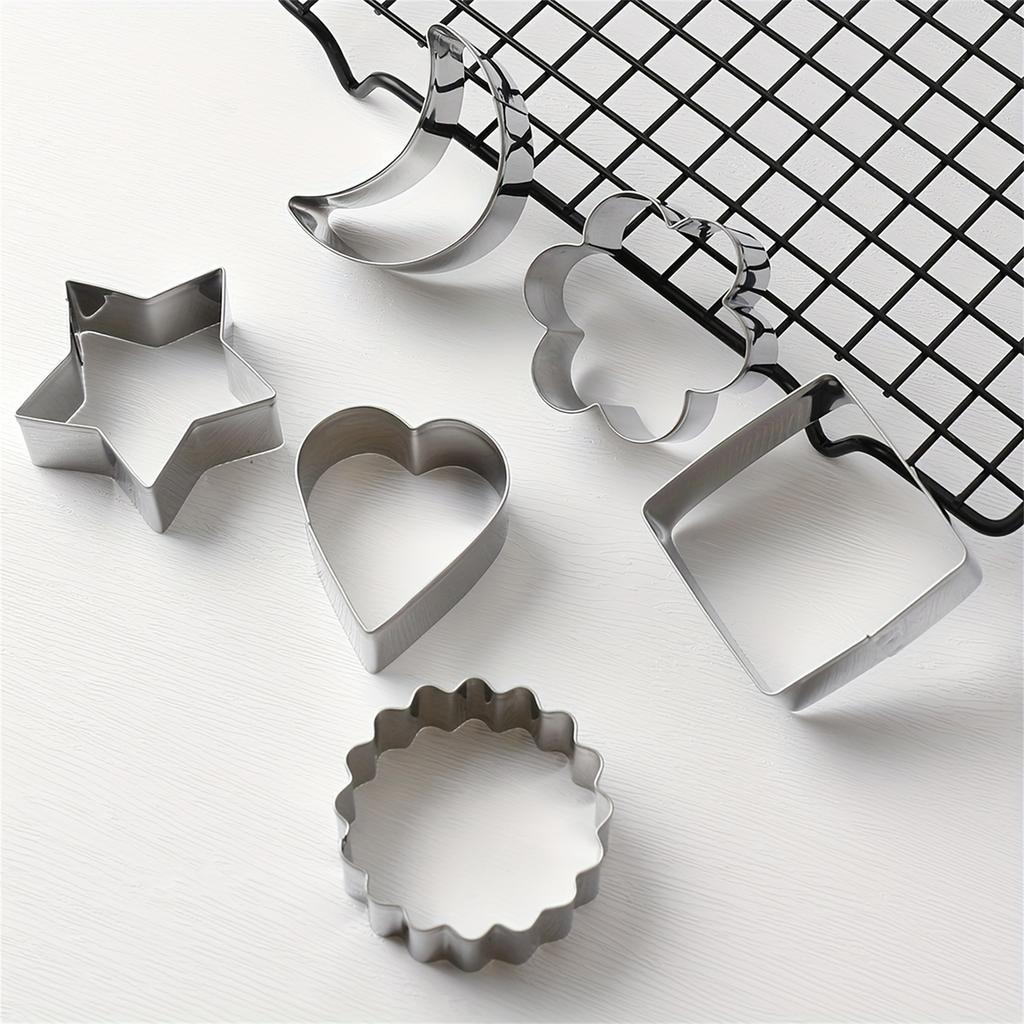 6-piece Stainless Steel Cookie Cutter Tools