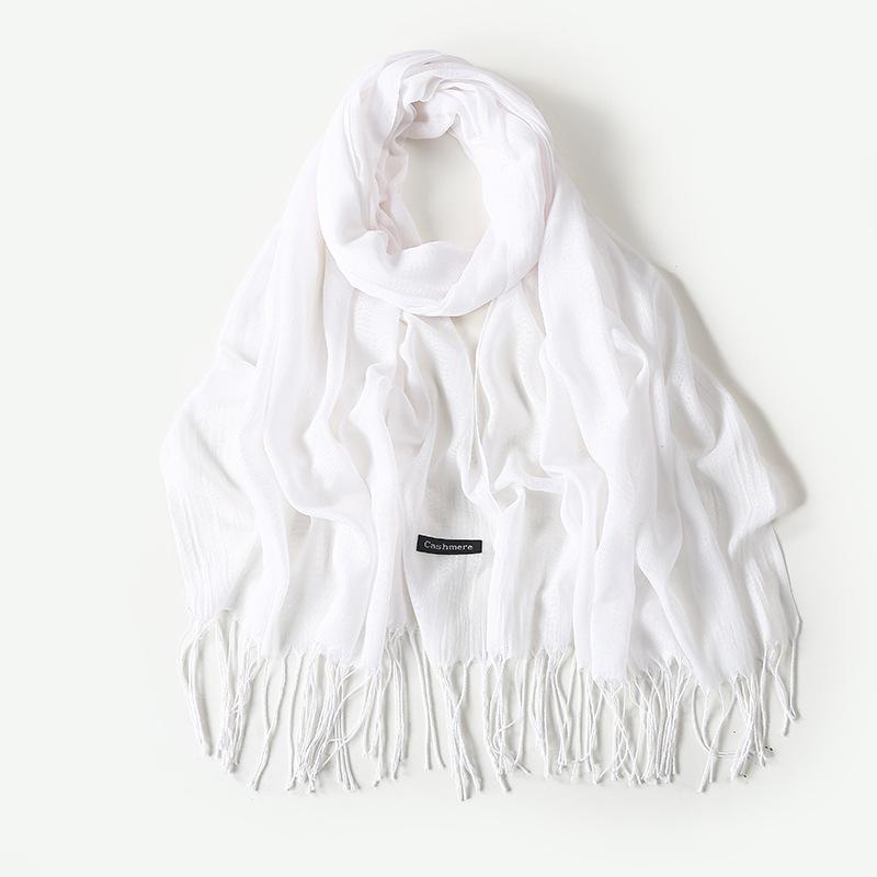 Annual Meeting Imitation Cashmere Scarf for Women 100g Thin Solid Color Gift Scarf for Men and Women Autumn and Winter Warm Shaw