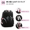 FANDARE Women's Cute Backpack with Fur Ball Charm, USB Charging Port, Earphone Hole, Compatible with 15.6-inch PCs, Large Capacity, Multifunctional