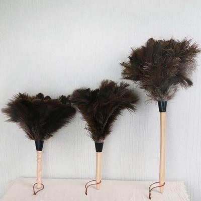 Removal Feather Duster Cleaner Wooden Hand Cleaning Tool Ostrich Feather Brush Duster Ostrich Feather Fur Brush Dust Removal