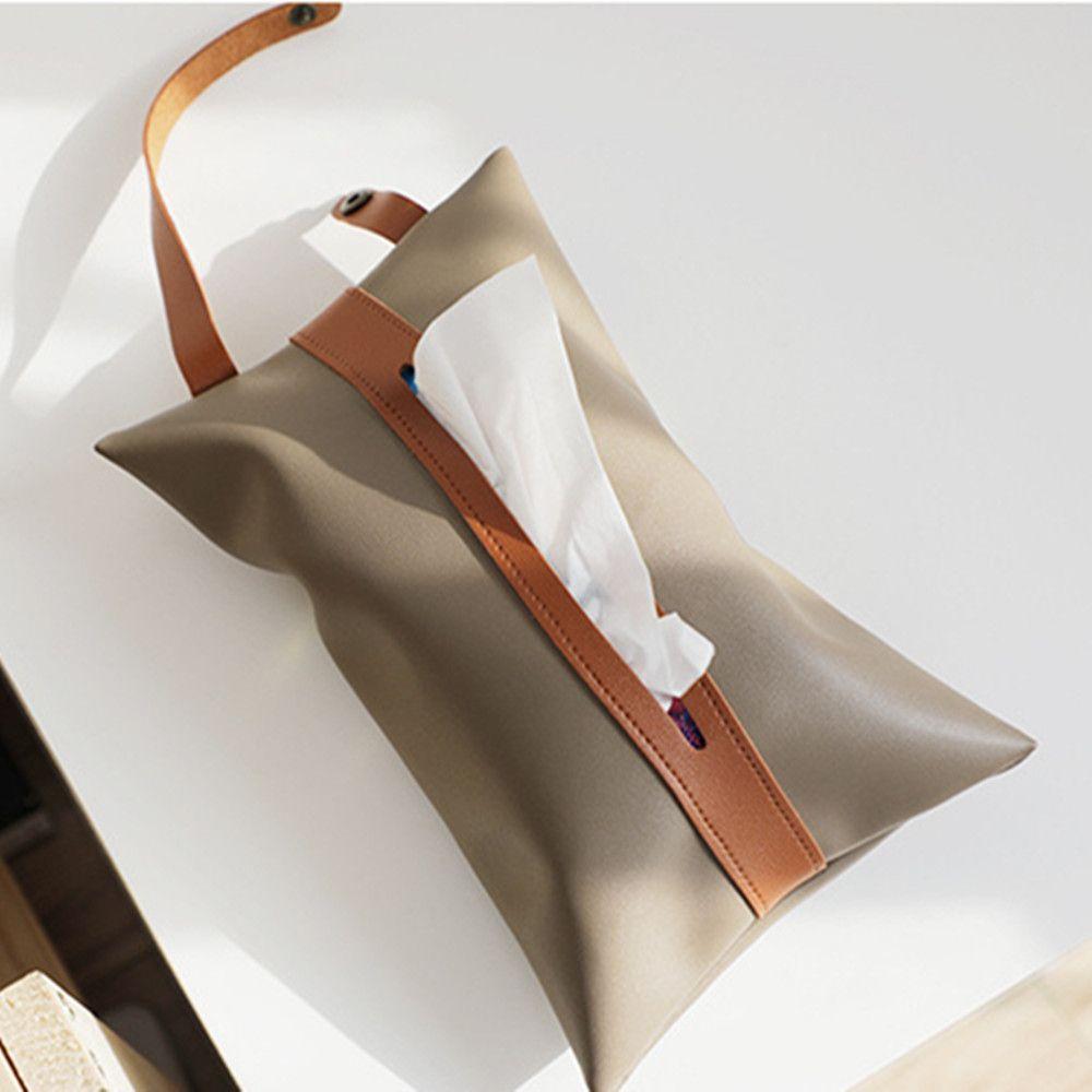 Pu For Car Seat Back Toilet Tissue Storage Bag Paper Holder Car Tissue Box Hanging Tissue Cover Bag