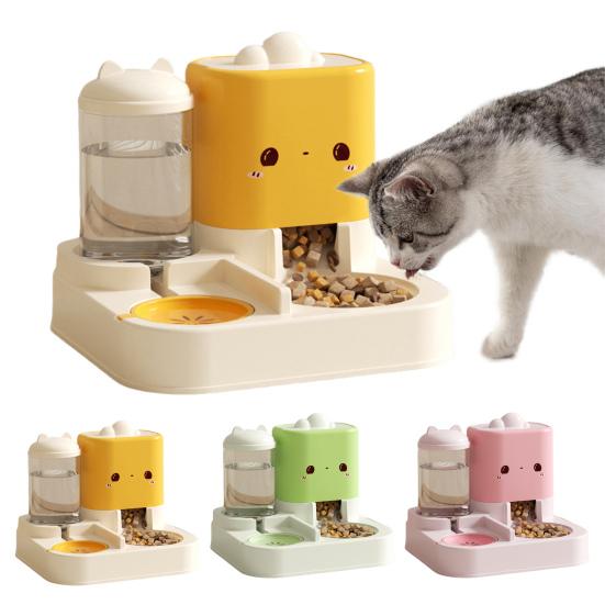 2-In-1 Automatic Cat Food Feeder Water Dispenser Multi-purpose Indoor Small Cats Dogs Puppies Food Water Feeding Bowl Pet Supplies