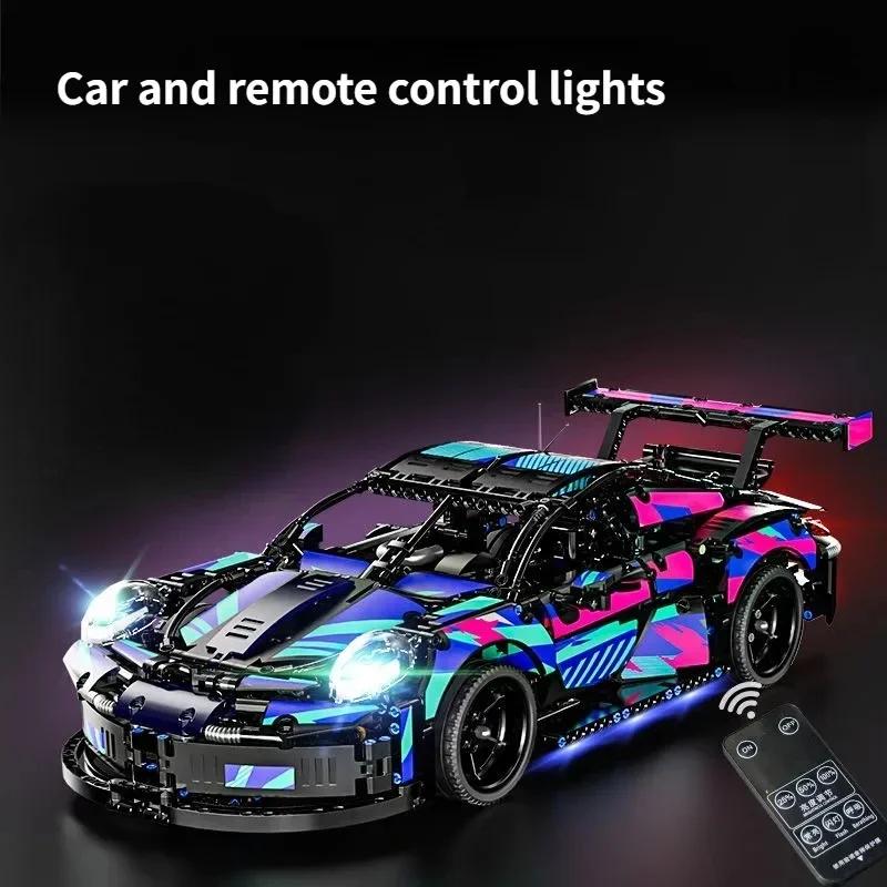Cyberpunk Lambo Technical Super Sports Car for FKP 37 Building Block MOC Model Racing Vehicle Assemble Bricks Toy For Kids Gifts