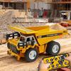 Hengguan 1:64 Mini Remote Control Dump Truck with Lights - Cool Engineering Toy for Boys