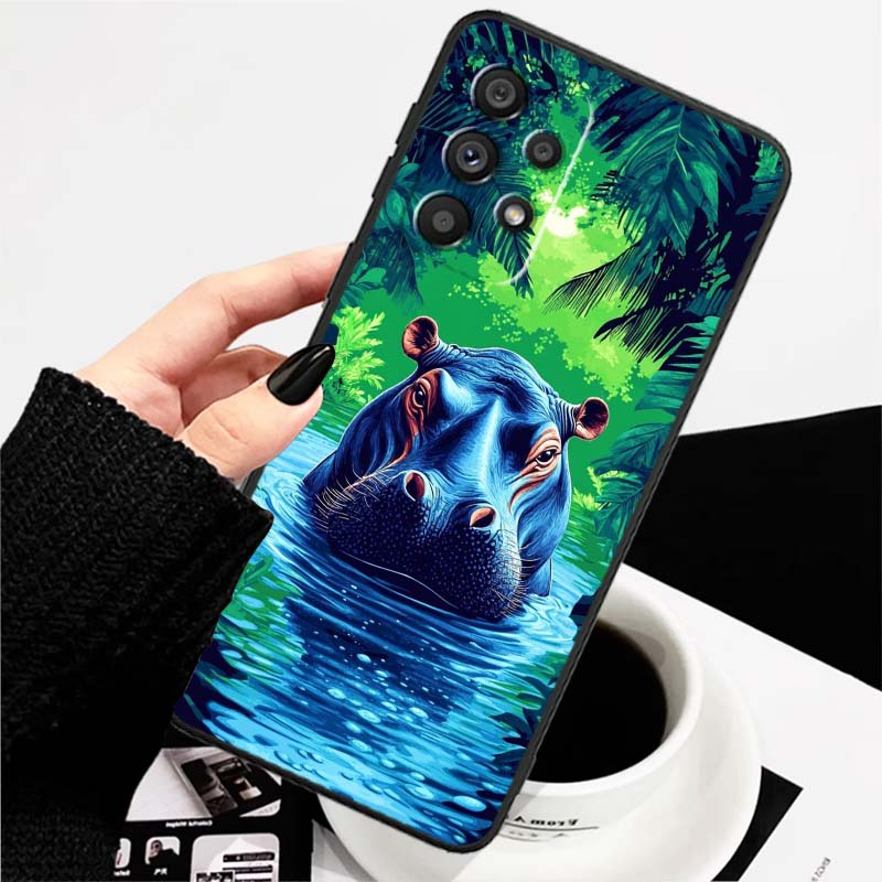 Tung Tung Sahur Anime Art For Samsung A73 A72 A71 A55 A54 A53 A52 A51 A13 A22 A16 A15 A12 A14 A26 A07 5G Black Phone Case