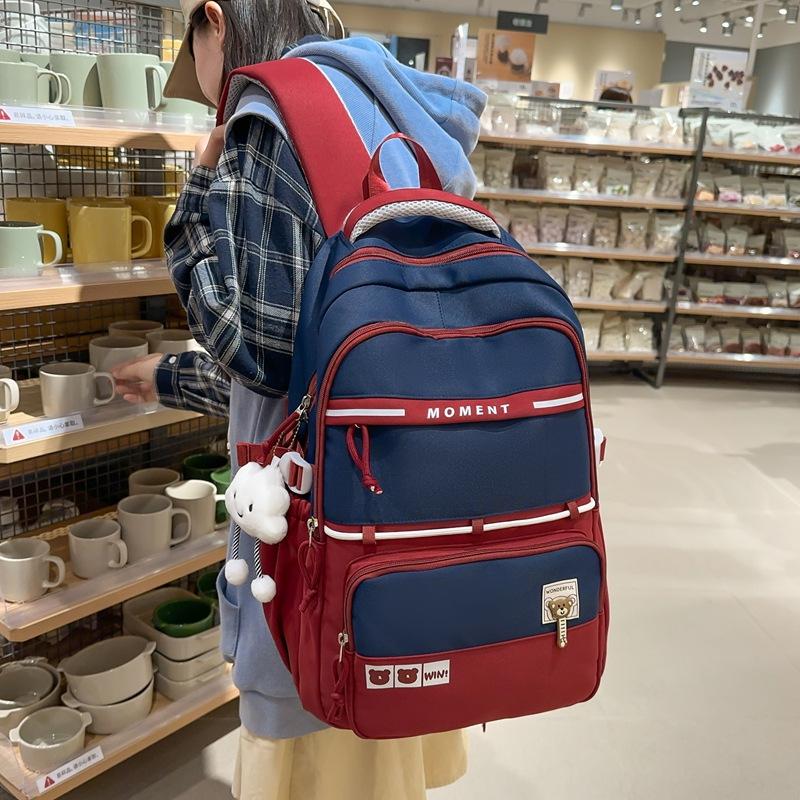 Grundschul-Schulranzen Studenten-Rucksack Große Kapazität Farbkontrast-Rucksack