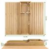 Couch Becherhalter Natur Anti-Rutsch Bambus Sofa Armlehnenablage Faltbarer Multifunktionaler Sofa Becherhalter für Tassen Fernbedienung