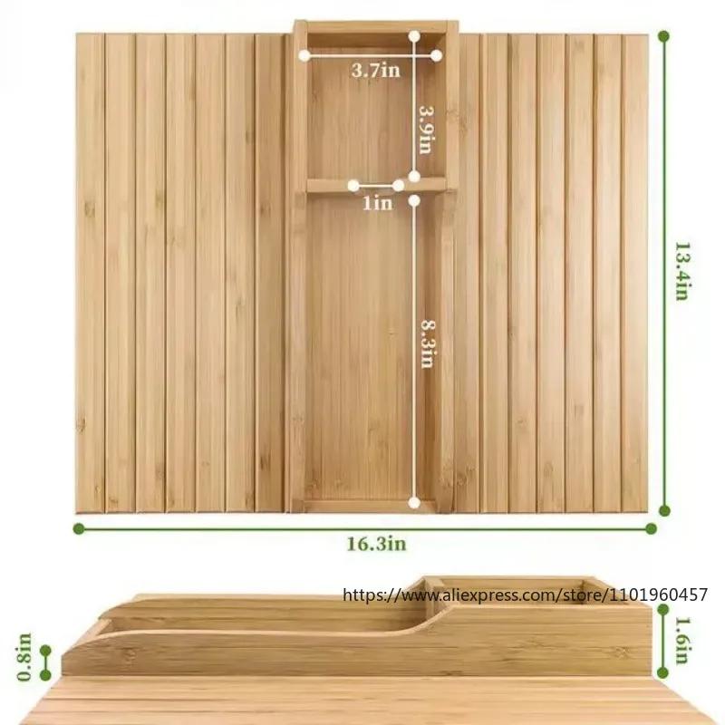 Couch Becherhalter Natur Anti-Rutsch Bambus Sofa Armlehnenablage Faltbarer Multifunktionaler Sofa Becherhalter für Tassen Fernbedienung