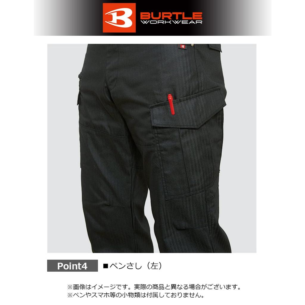 Burtle Cargo Pants Black LL 5512HB-35-LL