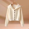Chic Retro Knit Cardigan - Petite Slimming High-End Sweater for Spring/Autumn 2025