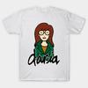 Men Black Print T-shirt Daria No-Cut Transfer Paper Print Cotton Tshirt