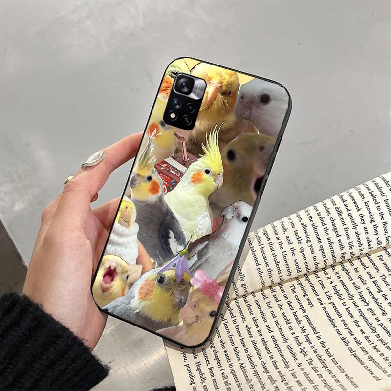 Phone Case For Xiaomi Redmi note 14 Pro 14 13 12 11 10 Pro 14S 12S 11S Redmi 14C 13C 10 Cockatiel bird