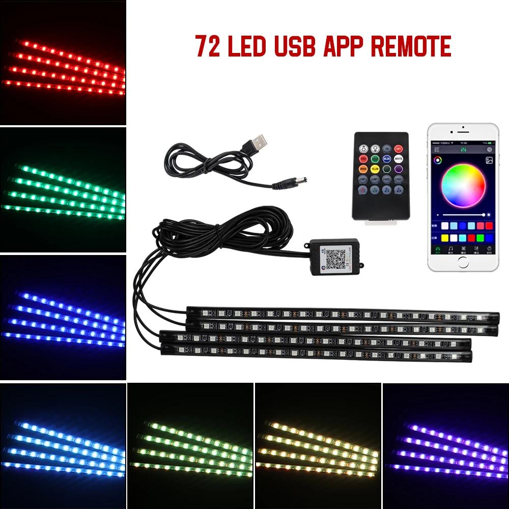 Car Interior Headlamp Decorative Light Cigarette Lighter LED Atmosphere Foot Bottom Ambient Neon strip Accessories