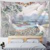 Retro Manzara Yağlıboya Goblen Duvar Asılı Fantezi Ev Sanat Dekorasyon Fantezi Kawaii Oda Arka Plan Kumaş Battaniye