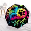 1pc PawPrints Heartbeat Automatic Open/close, All-Season Portable Folding Umbrella, Travel, Everyday, Formal Events - Compact Luxury Parasol, Outdoor