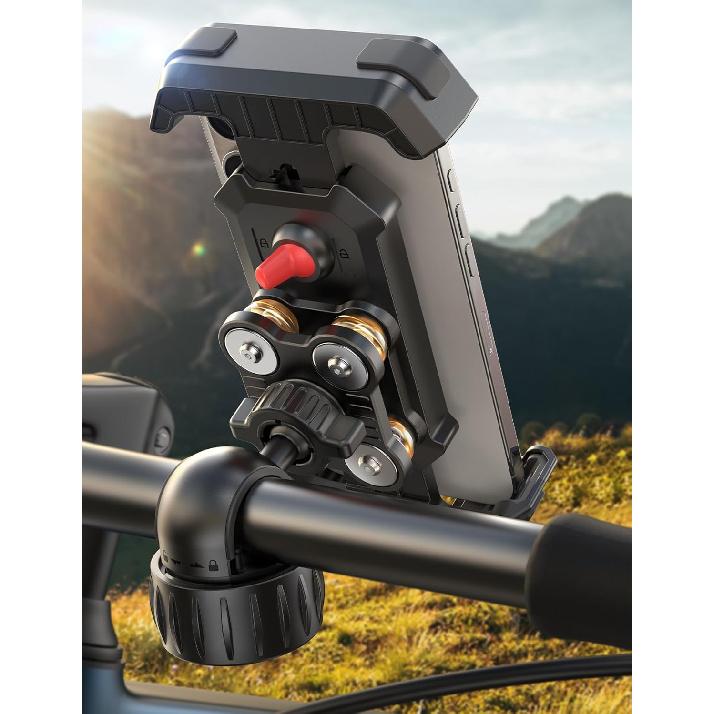 

JOYROOM Anti-Shake Bike Phone Holder - 2026 Dual Vibration Dampener, Ultra Stable Motorcycle Phone Mount for iPhone 17/16/15/14/13/12 & Android