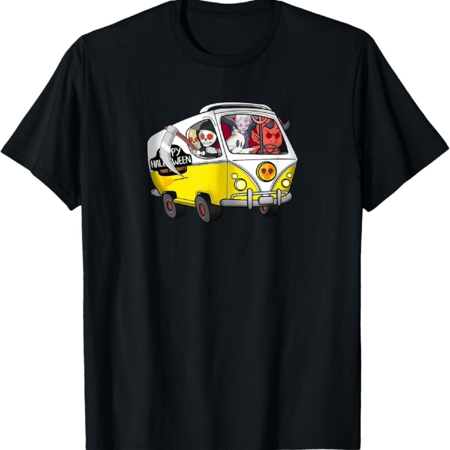 

Dracula Grim Reaper Ghost Devil Skeleton Van Halloween T-Shirt XXXXXL