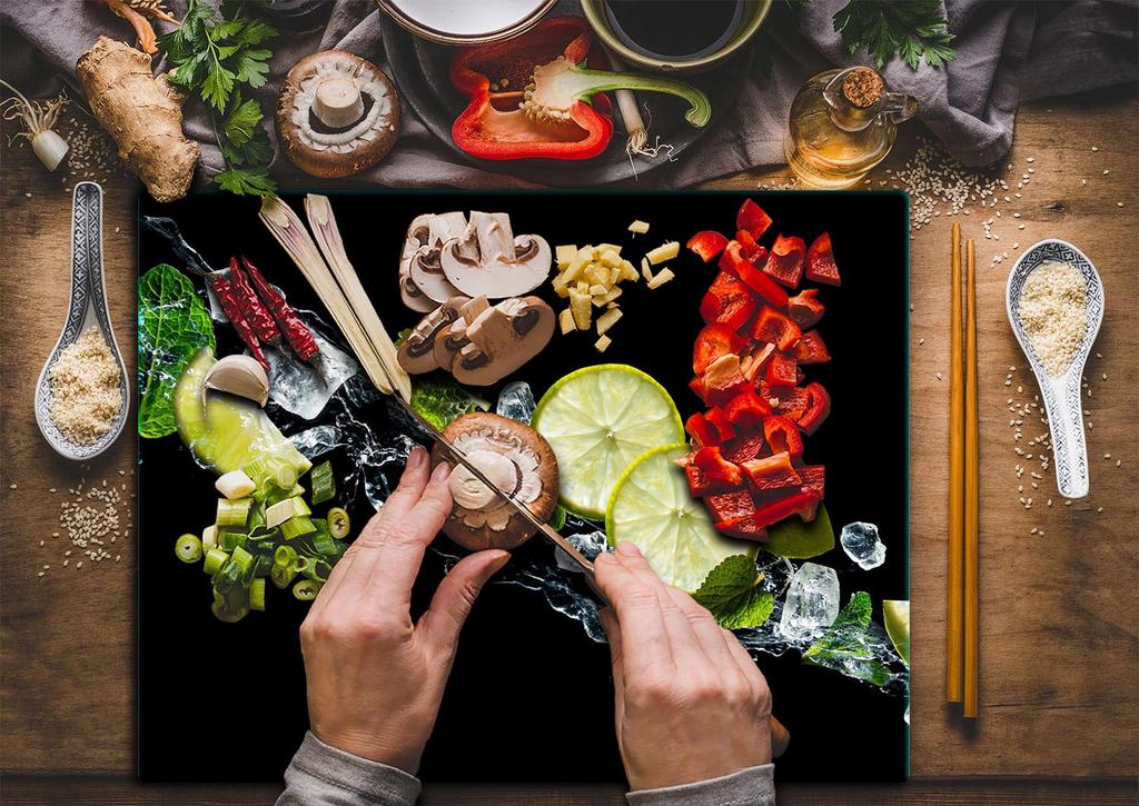 Glass Board Cutting Board 52X40 Fruits