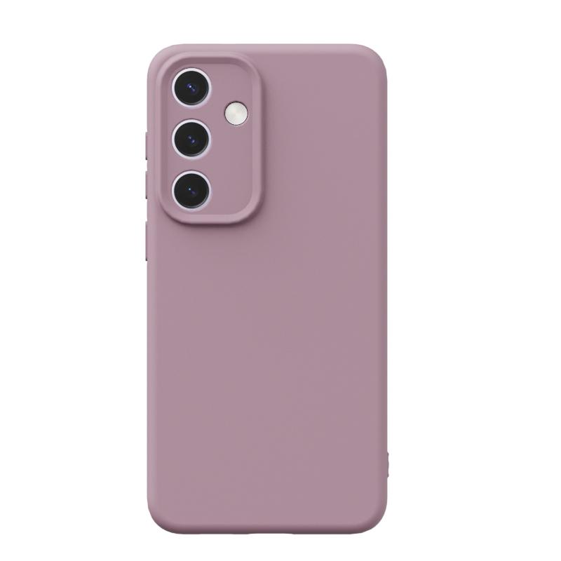 Solid Color Soft Matte Phone Case For Samsung S25 Ultra S24 Plus S23 S22 Inside the Flannel Shockproof Liquid Silicone Slim Bumper Cover