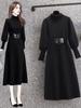 Plus Size Women's Thickened Mid-Length High-Neck Sweater Dress for Autumn/Winter 2025 - Slimming Inner Layer