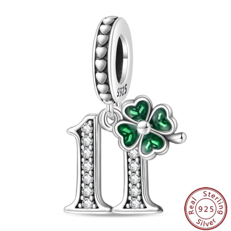Lucky Collection Copper Craft Lucky Number Clover Green Charms Beads 3Mm Diy Elegant Holiday Fine Jewelry Gifts