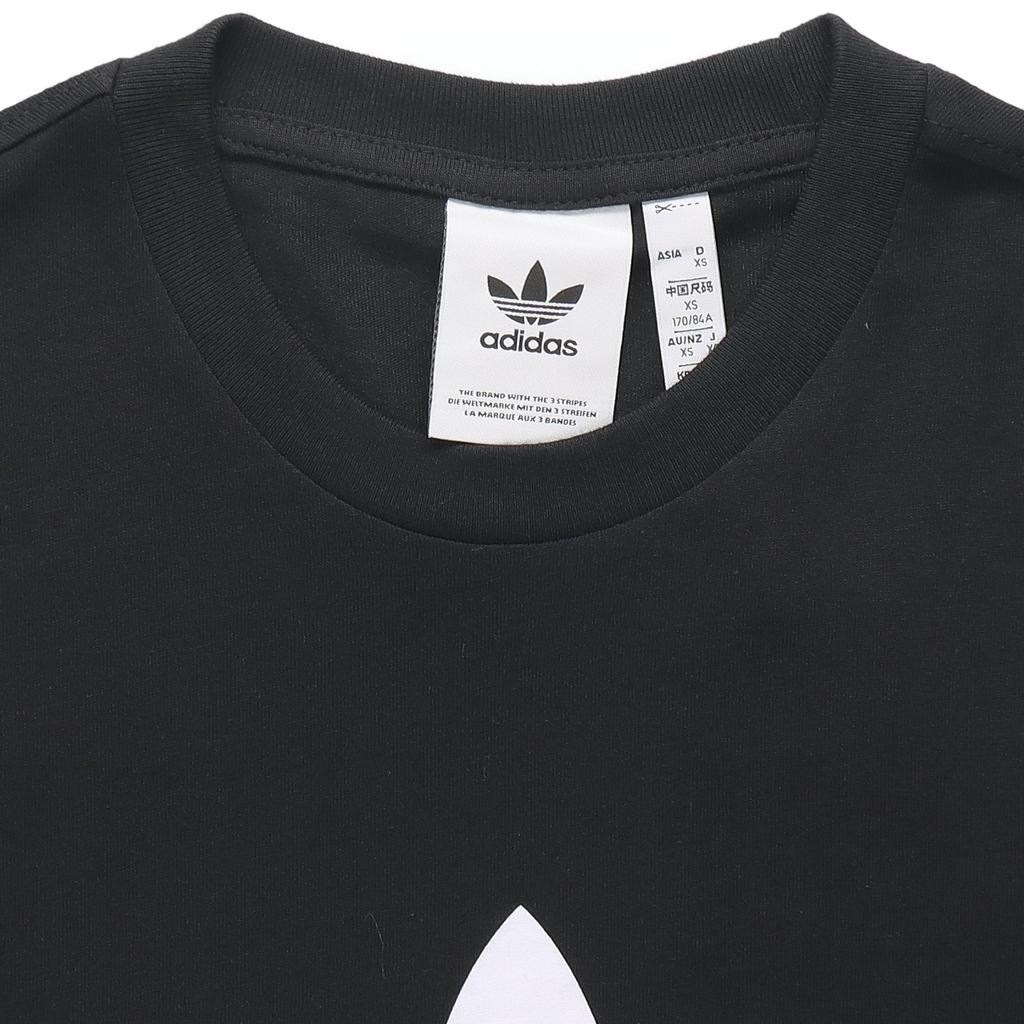 Adidas Originals Trefoil Logo Print Short Sleeve Crew Neck T-Shirt Men Tops Black GN3462